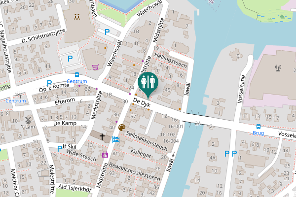 Map showing location of Kapiteinsteech Toilet