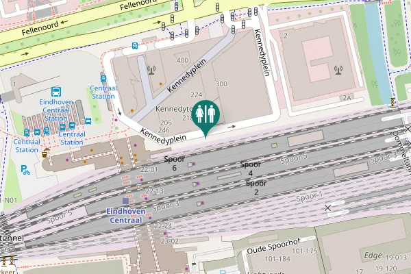 Map showing location of Kennedyplein 203 Toilet