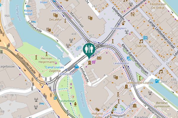 Map showing location of Leidseplein