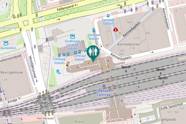 Map showing location of Kennedyplein 101 Toilet