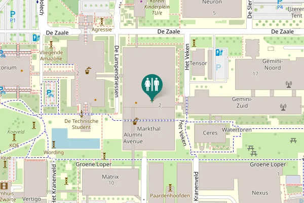 Map showing location of Groene Loper 5 Toilet