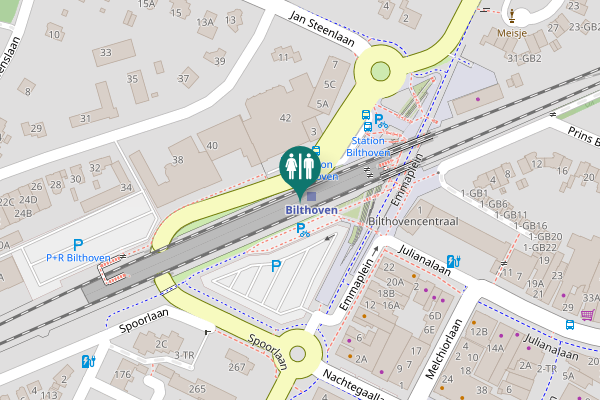 Map showing location of Soestdijkseweg Noord 301 Toilet