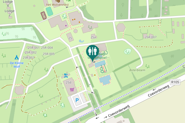 Map showing location of Coevorderweg 25t Toilet