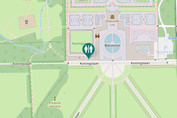 Map showing location of Koningslaan 1A Toilet