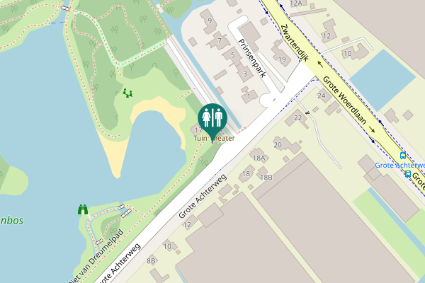 Map showing location of Piet van Dreumelpad Toilet