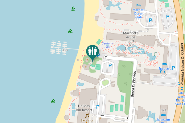 Map showing location of Berea Di Piscado Toilet