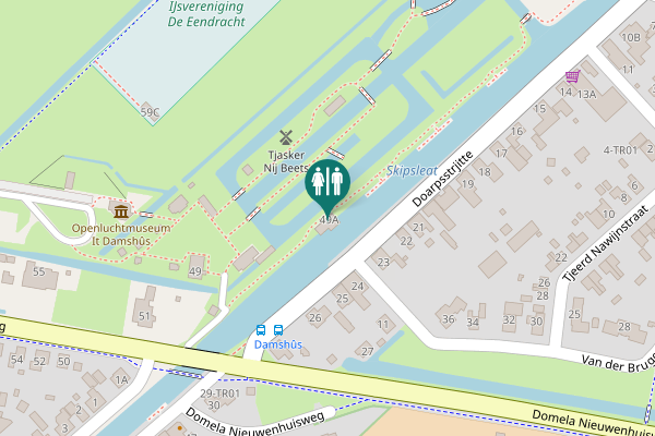 Map showing location of Domela Nieuwenhuisweg 49A Toilet