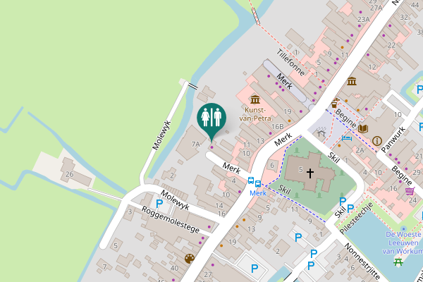 Map showing location of Merk 7 Toilet
