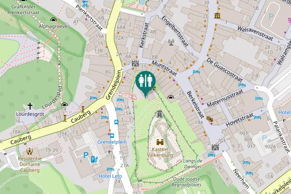 Map showing location of Kasteelruïne