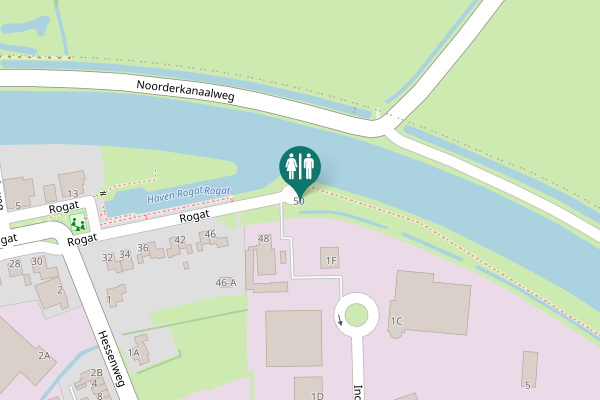Map showing location of Rogat 50 Toilet