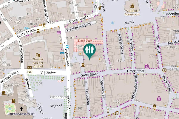 Map showing location of Dominikanerkerkstraat 1A Toilet