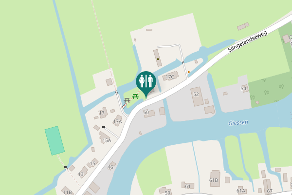 Map showing location of Slingelandseweg 50 Toilet