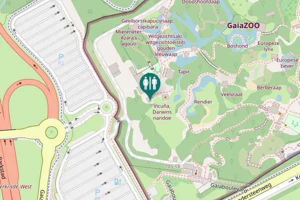 Map showing location of Dentgenbachweg 105 Toilet