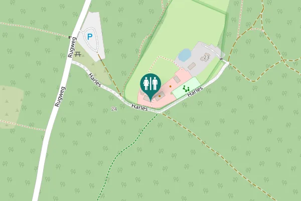 Map showing location of Harles Toilet