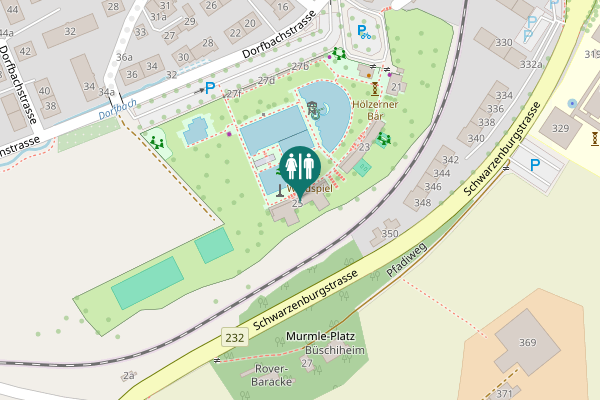 Map showing location of Dorfbachstrasse 21 Toilet