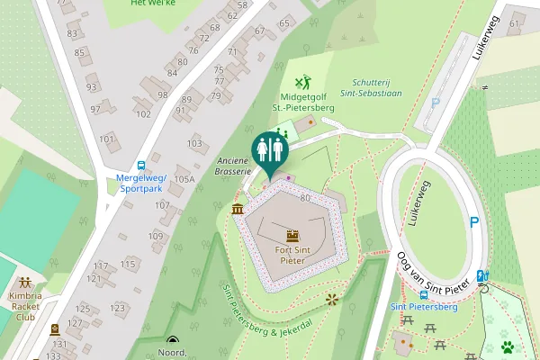 Map showing location of Maastricht Toilet