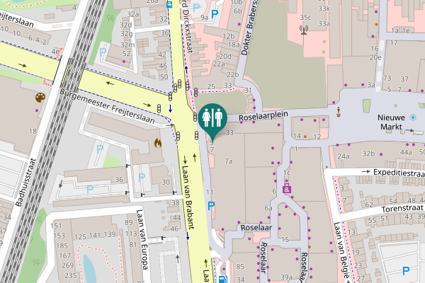 Map showing location of Laan van Brabant 5 Toilet
