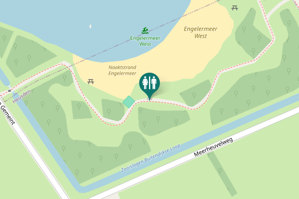 Map showing location of Meerheuvelweg Toilet