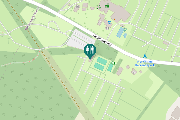 Map showing location of de Slingeweg 22 Toilet