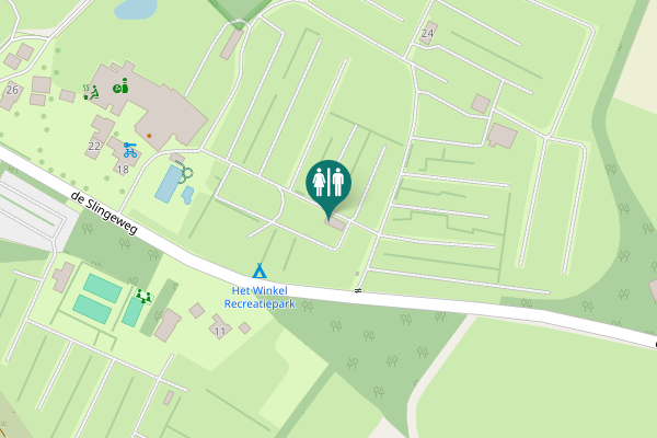 Map showing location of de Slingeweg 20 Toilet