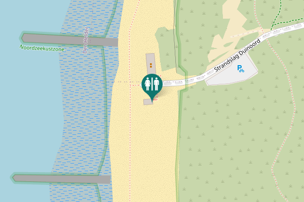Map showing location of Strandslag Duinoord Toilet