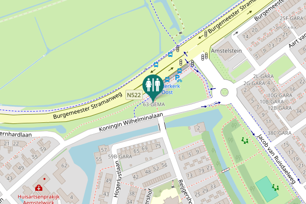Map showing location of Koningin Wilhelminalaan 63-GEMA Toilet