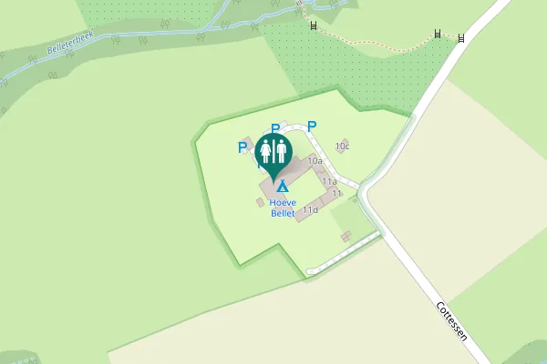Map showing location of Cottessen 11f Toilet