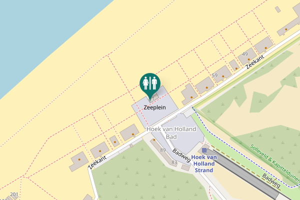 Map showing location of Zeeplein 1 Toilet