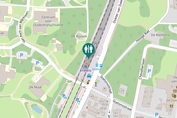 Map showing location of Dokter van Dalelaan 9 Toilet