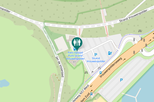 Map showing location of Vrouwenpolderseweg 81 Toilet