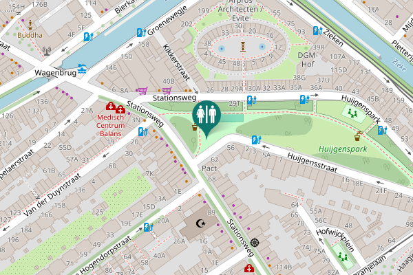 Map showing location of Huijgensstraat 1D Toilet