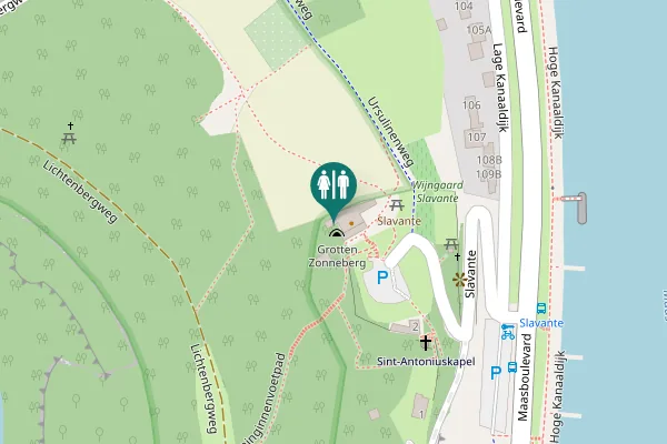 Map showing location of Slavante 3 Toilet