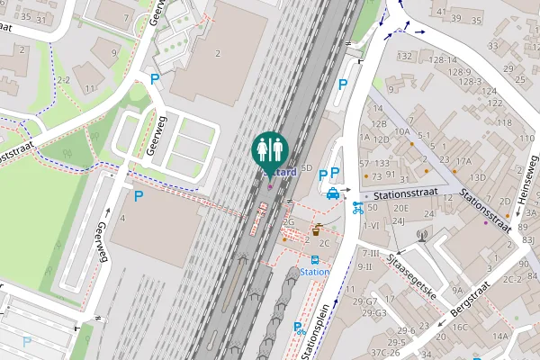 Map showing location of Stationsplein 2G Toilet