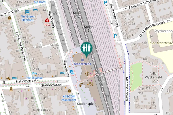 Map showing location of Stationsplein 29A-05 Toilet