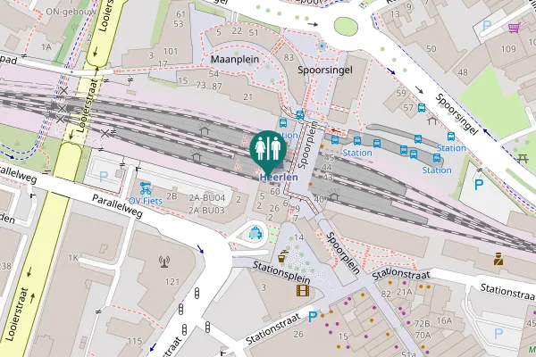 Map showing location of Spoorplein 58 Toilet