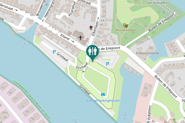 Map showing location of Grintwal Toilet