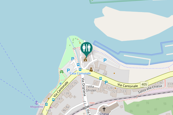 Map showing location of Via Cantonale 138 Toilet