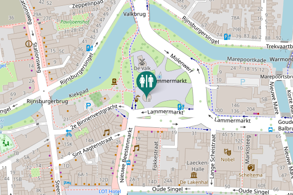 Map showing location of Lammermarkt 18 Toilet