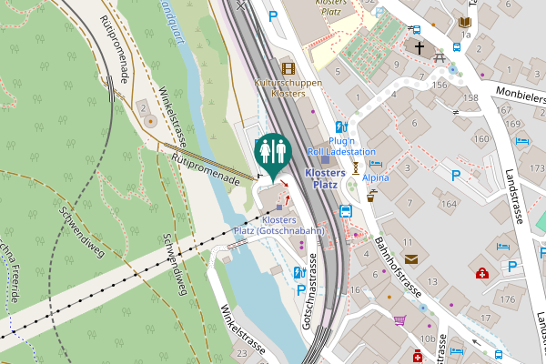 Map showing location of Gotschnastrasse 23 Toilet
