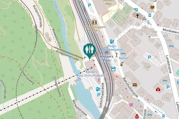 Map showing location of Gotschnastrasse 23 Toilet