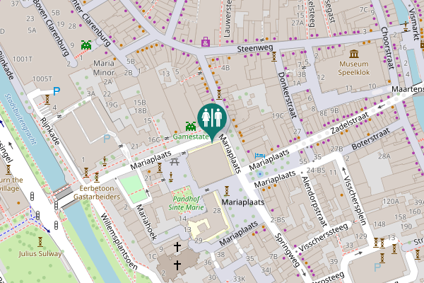Map showing location of Mariaplaats 27 Toilet