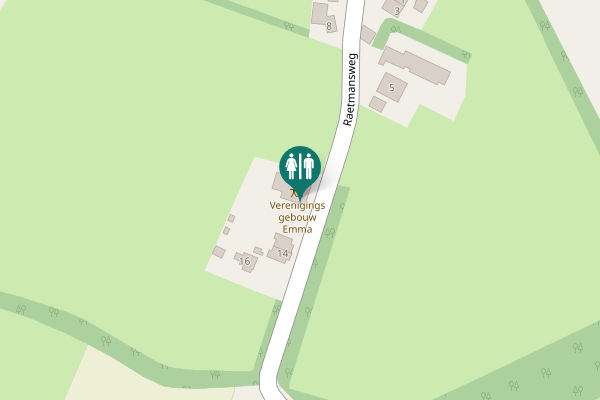 Map showing location of Raetmansweg 10 Toilet