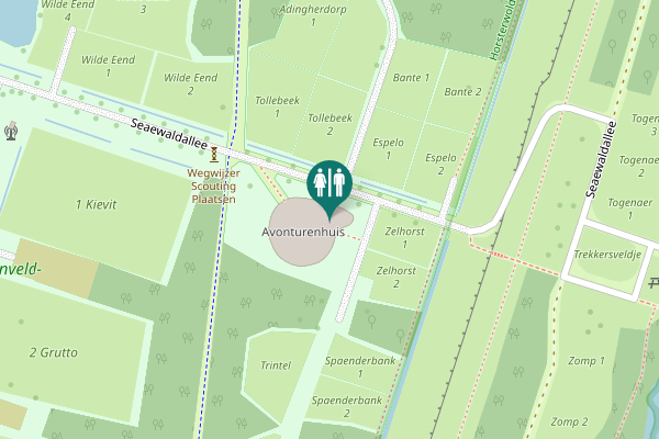 Map showing location of Nulderpad 7 Toilet