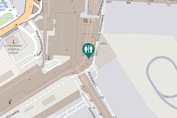 Map showing location of Rinse Hofstraweg Toilet