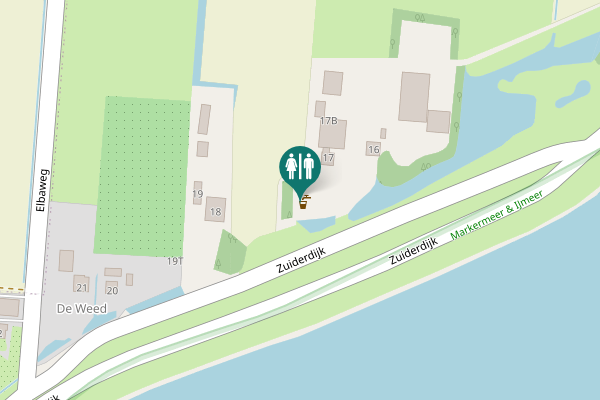 Map showing location of Zuiderdijk 17 Toilet