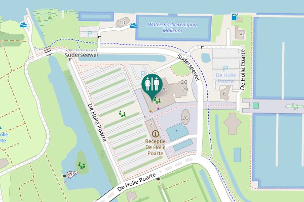 Map showing location of De Holle Poarte 2E Toilet