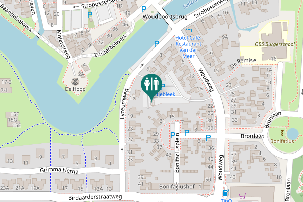 Map showing location of Lyceumweg 11 Toilet