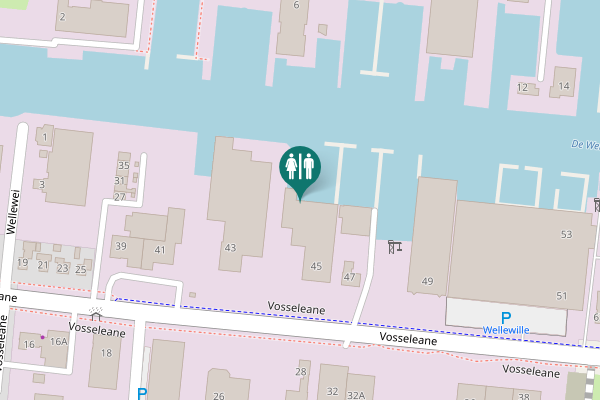 Map showing location of Vosseleane 45 Toilet