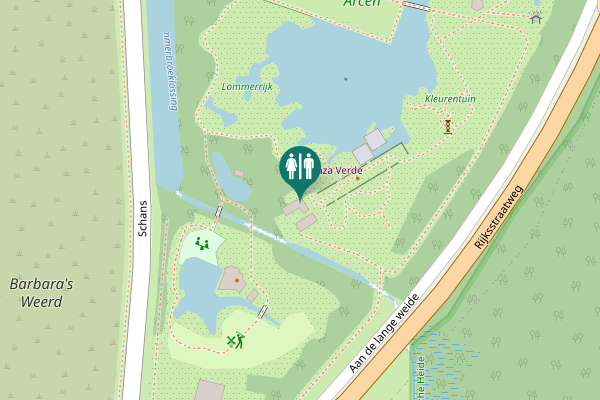 Map showing location of Aan de lange weide Toilet