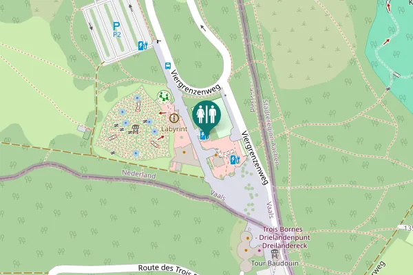 Map showing location of Viergrenzenplein Toilet